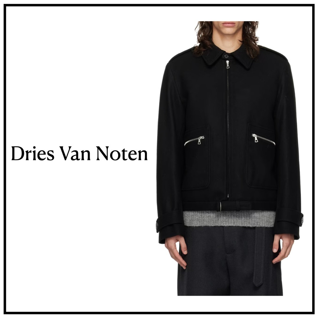 【Dries Van Noten】ブラック ウール ジャケット