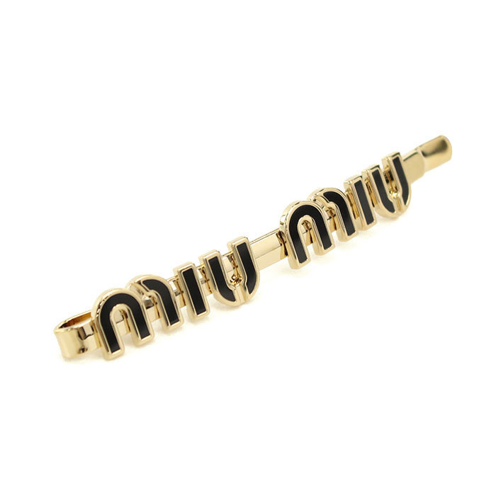 【国内即発】MIUMIU エナメルメタル ヘアクリップ 5IF146 F0002