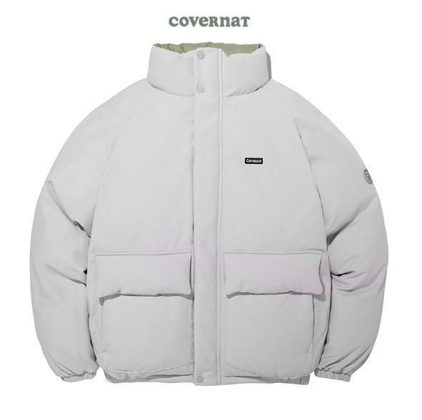 ダウンジャケット・コート [COVERNAT] Reversible Short Puffer Gray