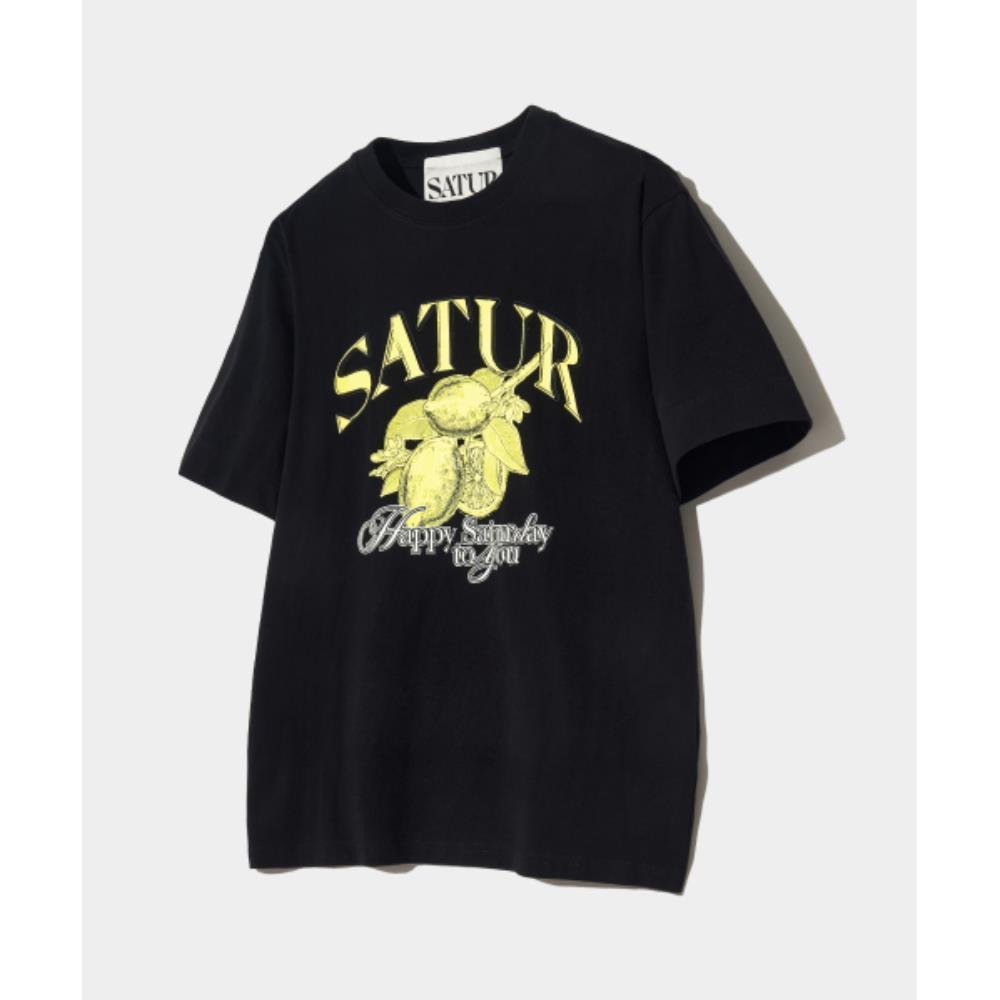 ◆SATUR◆ Citron Summer Graphic Short Sleeve T-Shirt Classic