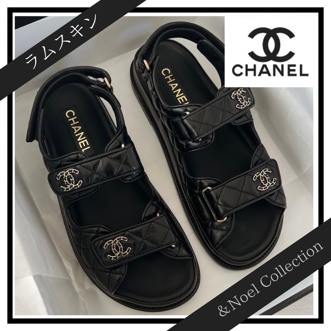 【大人気♢ラムスキン】CHANEL*フットベット サンダル