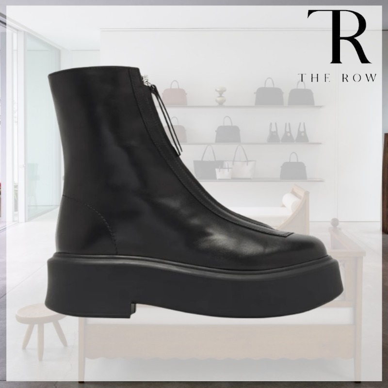 （セレブ御用達）The Row ジップ レザーブーツ