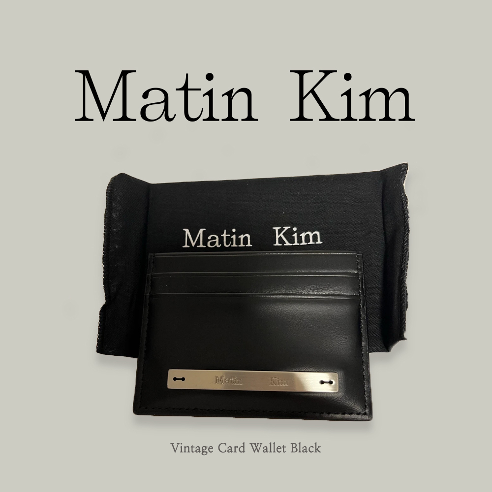 【Matin Kim】 Vintage Card Wallet Black