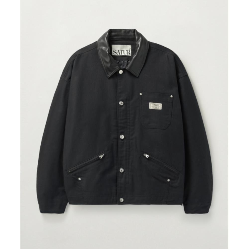 ◆SATUR◆ cotton work jacket black SA243MJK05BK