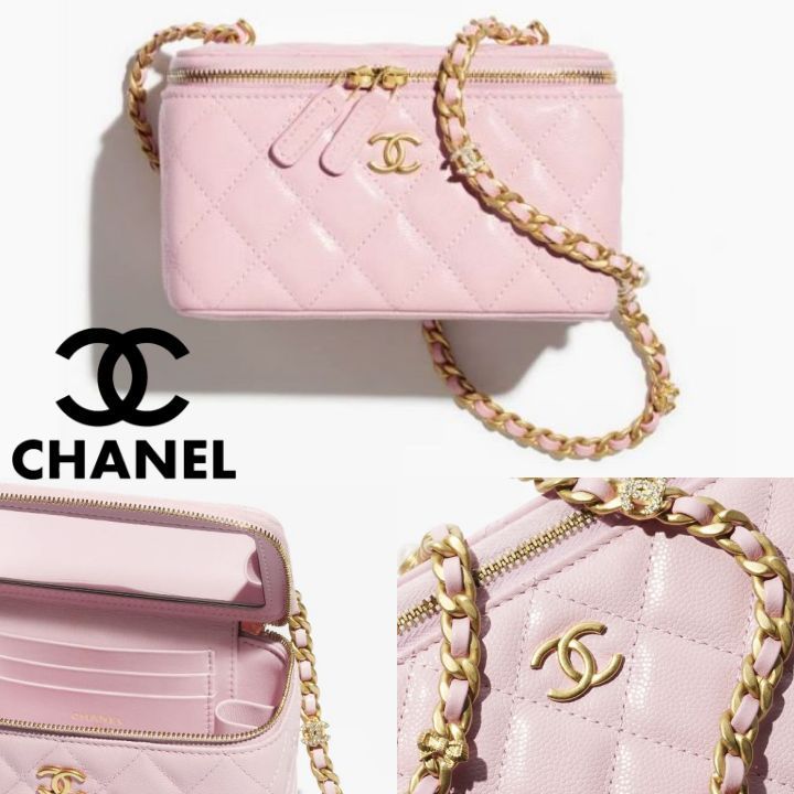 《25P》 CHANEL ヴァニティー ケース ショルダー ミラー付き