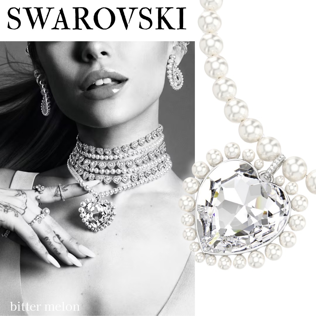 コラボ SWAROVSKI◆アリアナ グランデ ハート パール ネックレス
