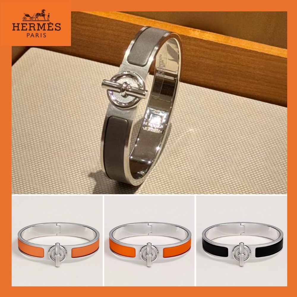 洗練されたデザイン【HERMES】グレナン クリックブレスレット
