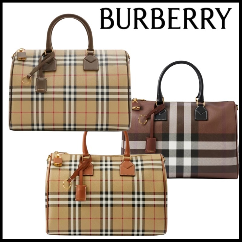 ★Burberry★バーバリーミディアム チェック ボウリングバッグ