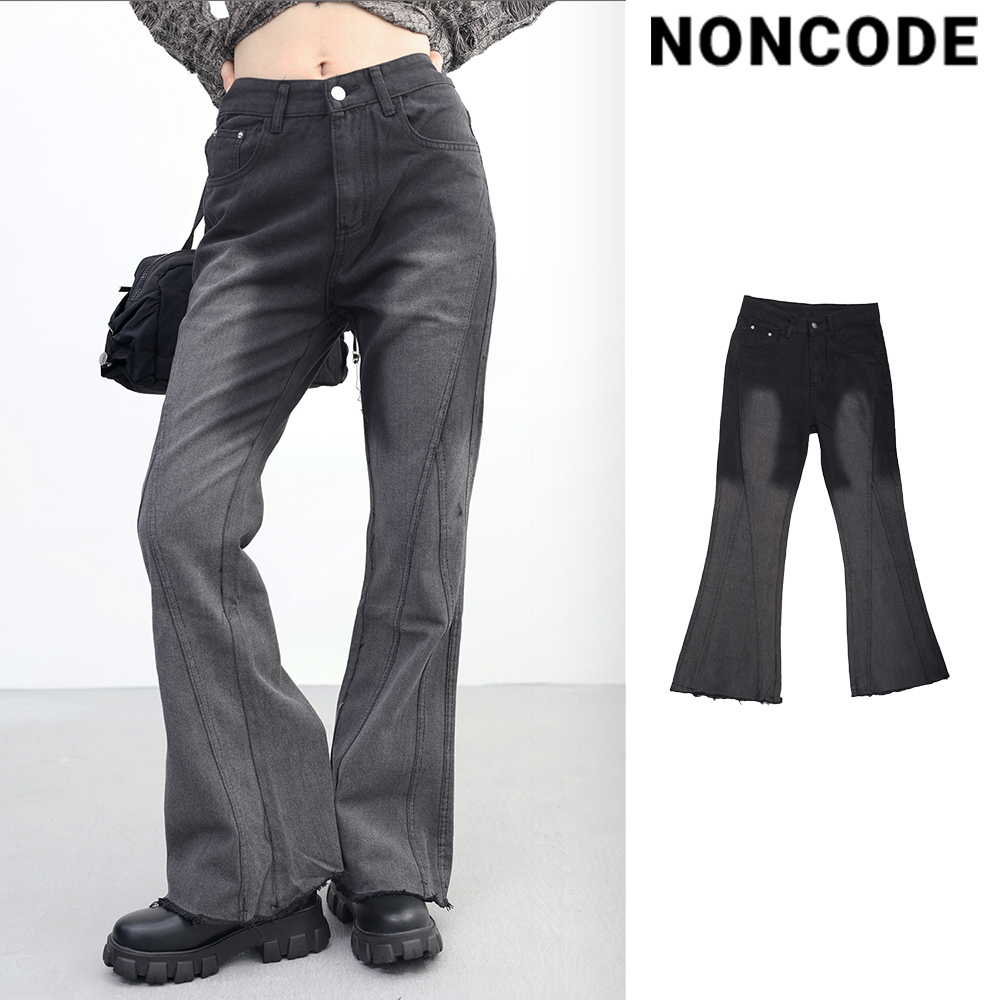 【NONCODE】Noir Gradient Line Pants