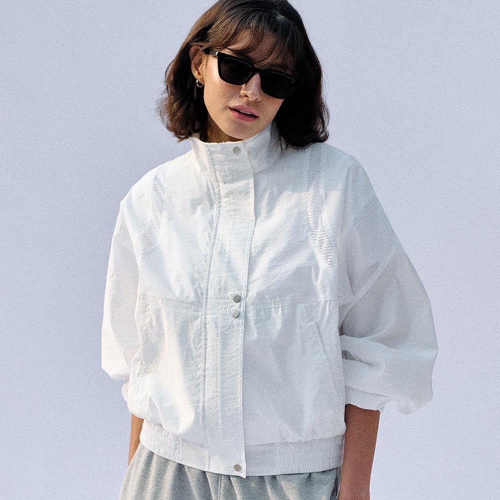 ◇BITTER CELLS◇ Shimmer Mesh Wind Breaker JacketIvory