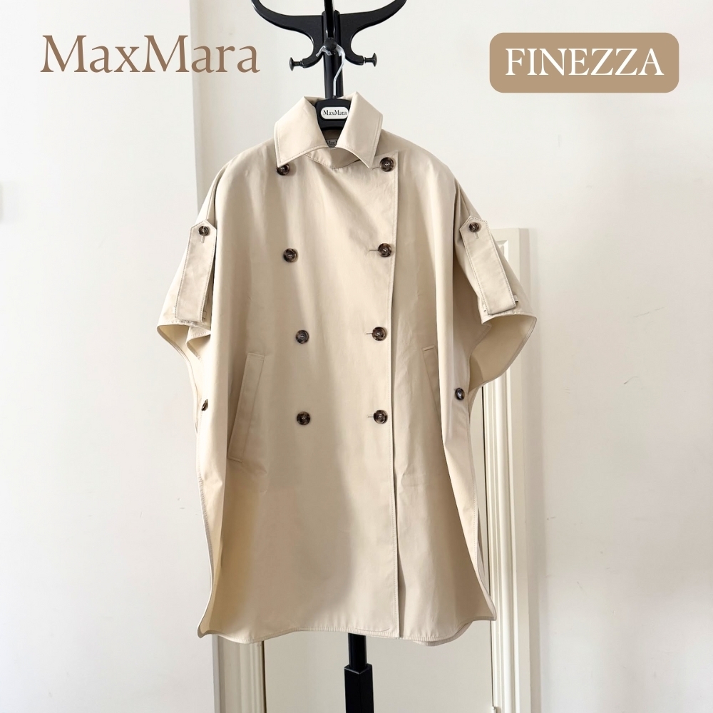 MaxMara フィネッツァ ピュアコットンケープ♪ org.jpg