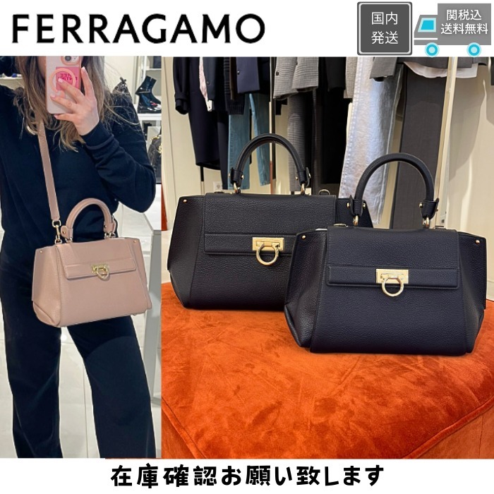 SALE♪関税送込【フェラガモ】GANTINI SOFIA 2WAYバッグ
