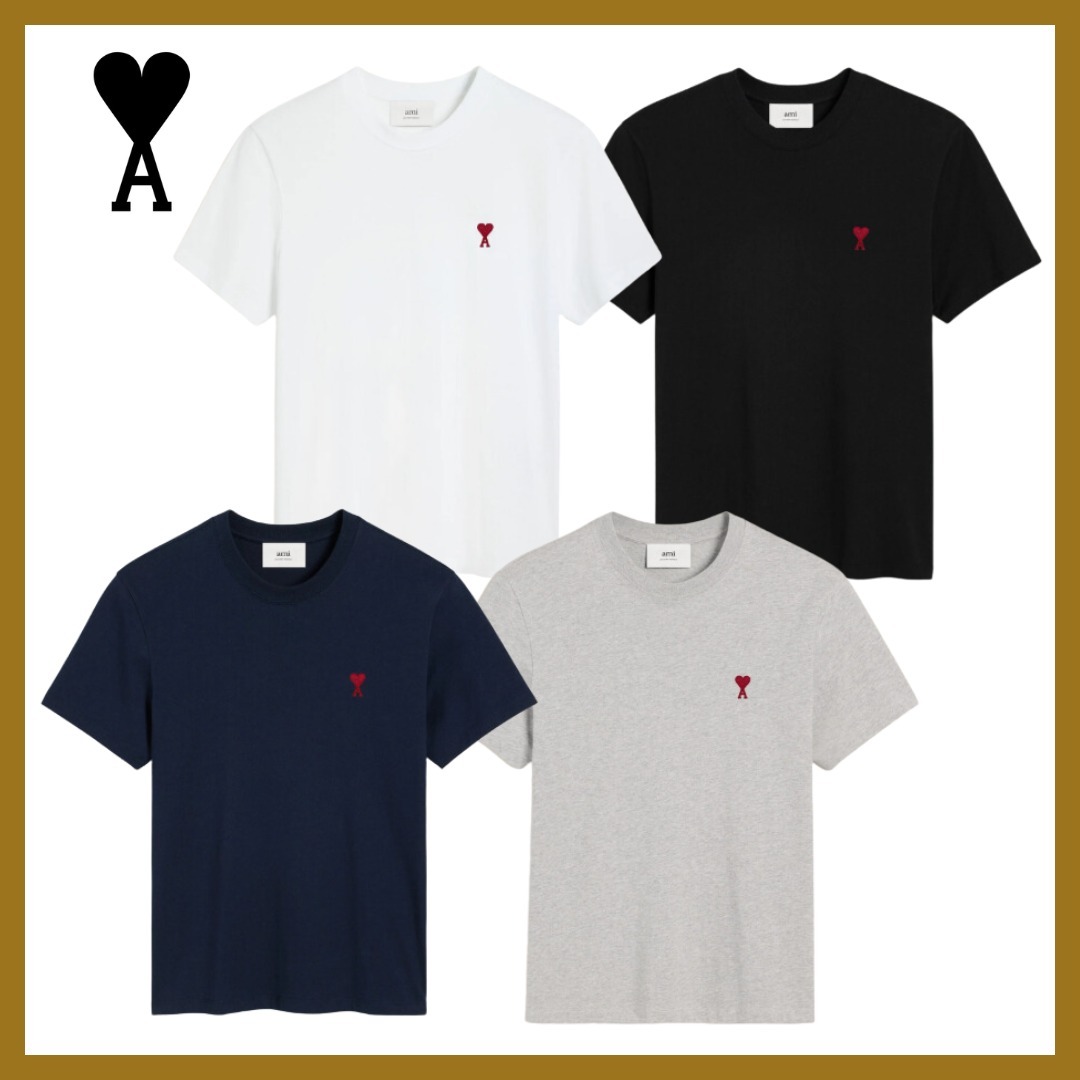夏の定番【AMI PARIS】Ami de Coeur Tシャツ ロゴ刺繍*選べる4色