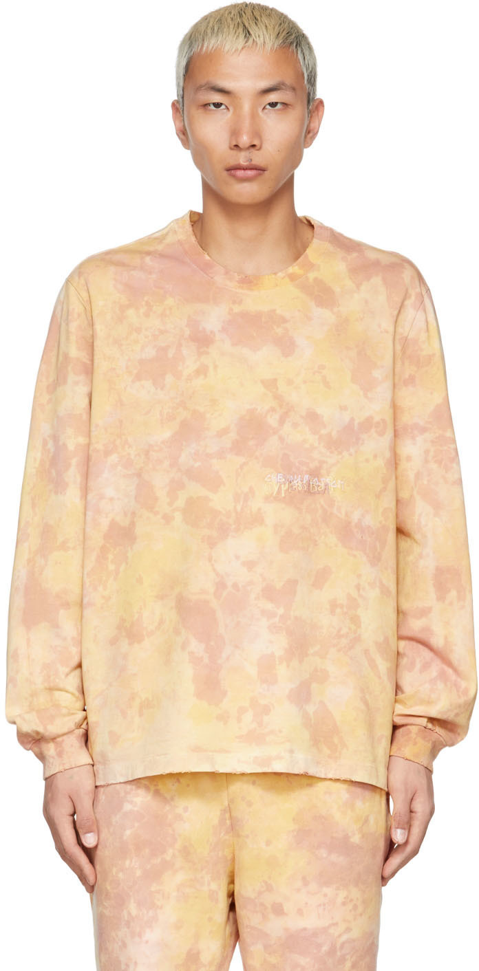 【関税込み】doublet イエロー ベジタブルダイ 長袖Tシャツ