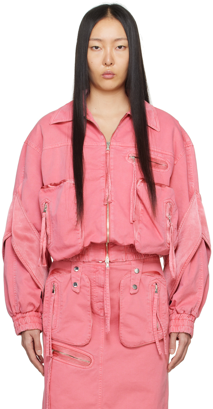【関税込み】Blumarine ピンク パデッド ボンバージャケット