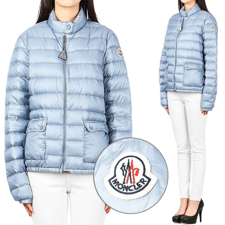 MONCLER☆LANS 袖ロゴ ダウンジャケット UK2 LIGHTBLUE