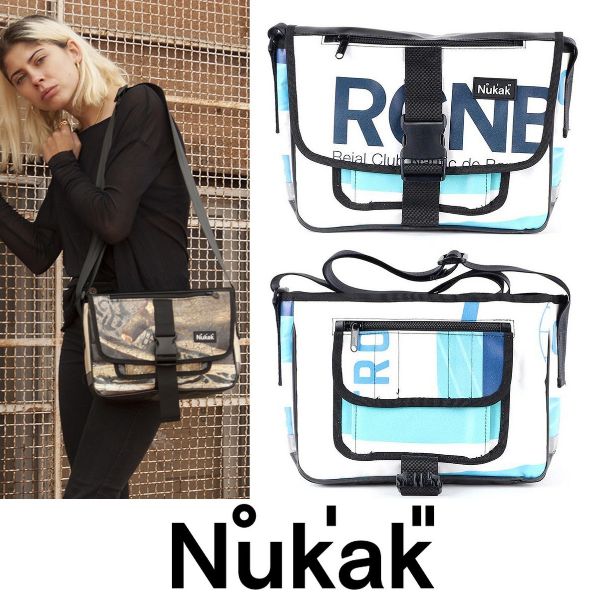 SALE◆Nukak【Frodo S】バルセロナ限定メッセンジャーバッグ◆BL