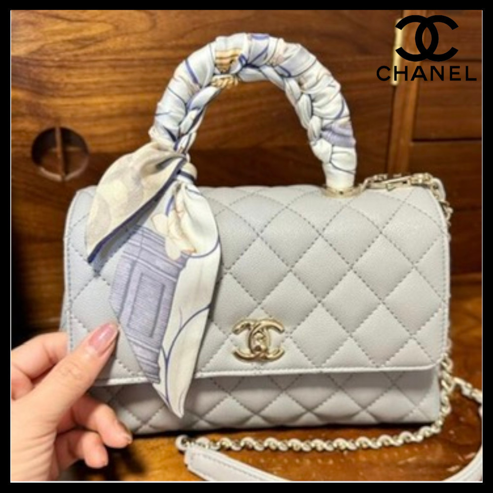 【エレガントなブルー♪】CHANEL ココハンドル14.5cm