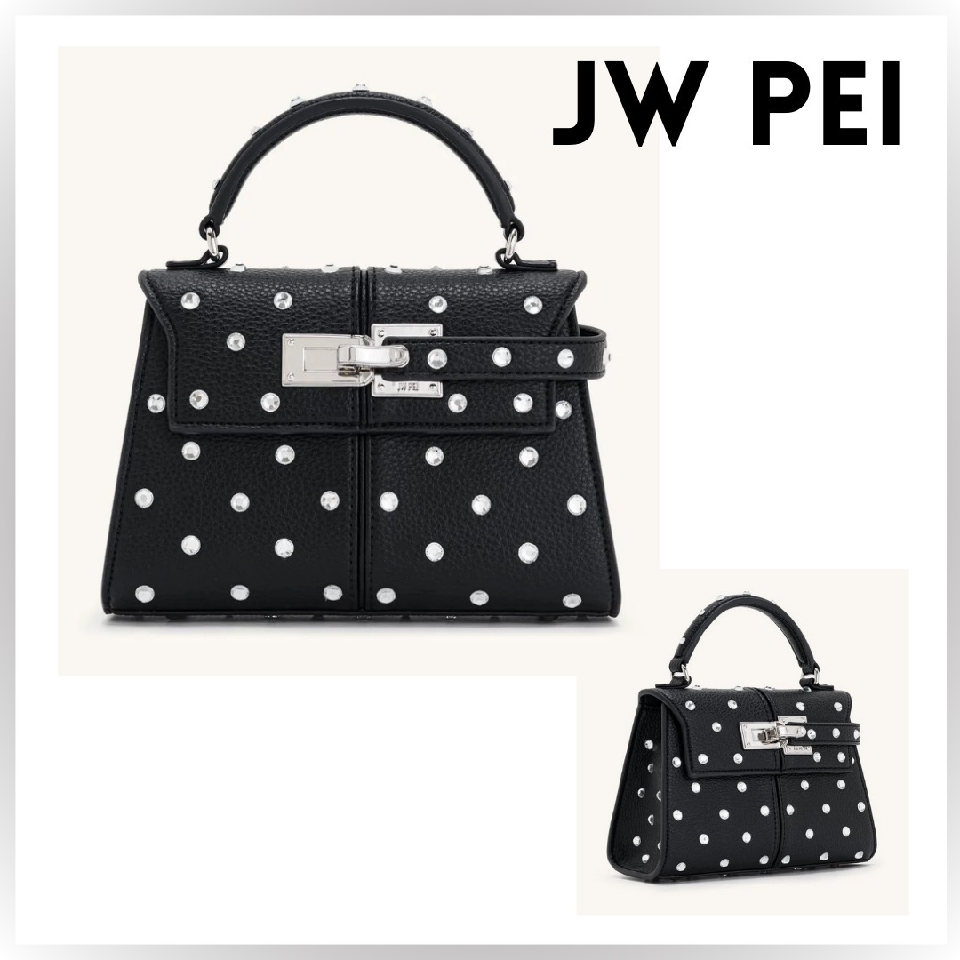 【【JW PEI】Elise 人工クリスタルトップハンドルバッグ