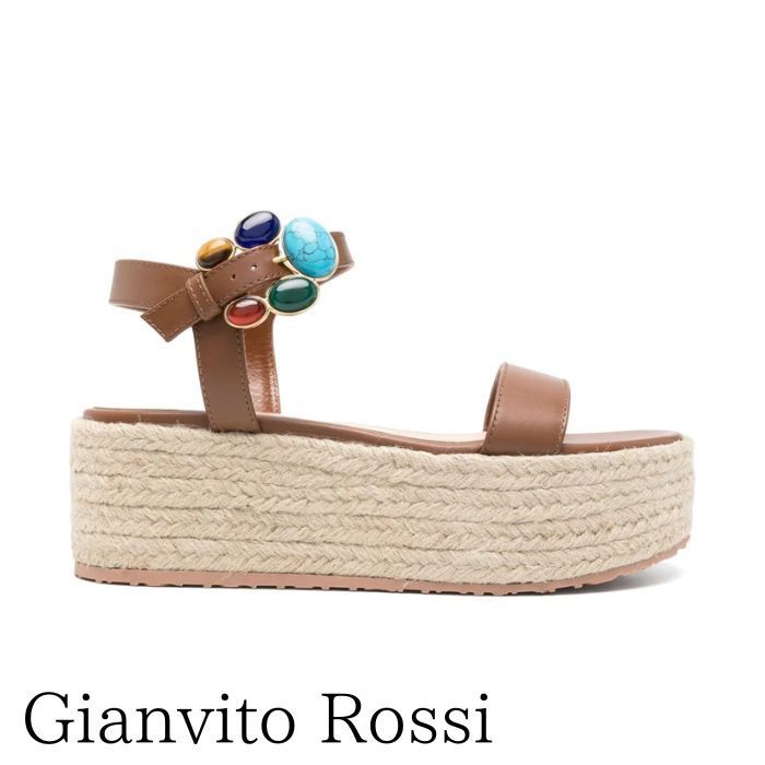 Gianvito Rossi プラットフォーム エスパドリーユ サンダル