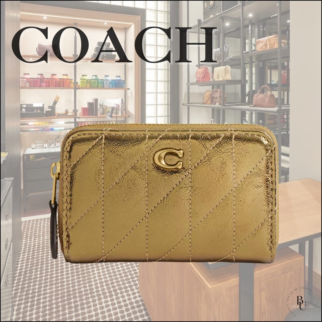New Year【COACH】ピロー キルティング カードケース CZ422