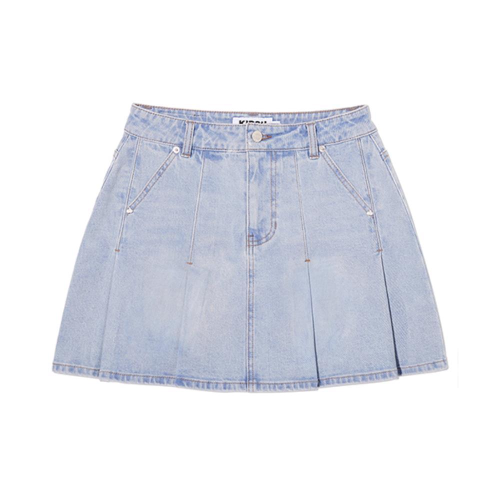 ワンピース KIRSH Cherry Denim Pleated Mini Skirt Light Blue KKSMCDK502M