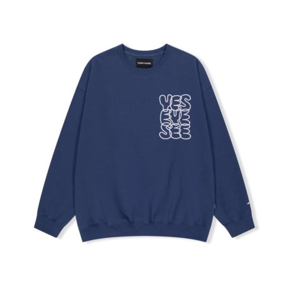 ★YESEYESEE★ CLogo sweatshirt Cobalt Blue YS240TSWCW01CBL