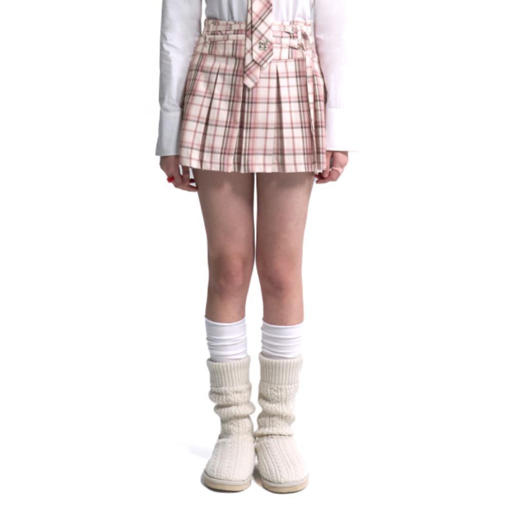 ワンピース KIRSH Cheek check pleated skirt pink KKSFCSK503MPIA