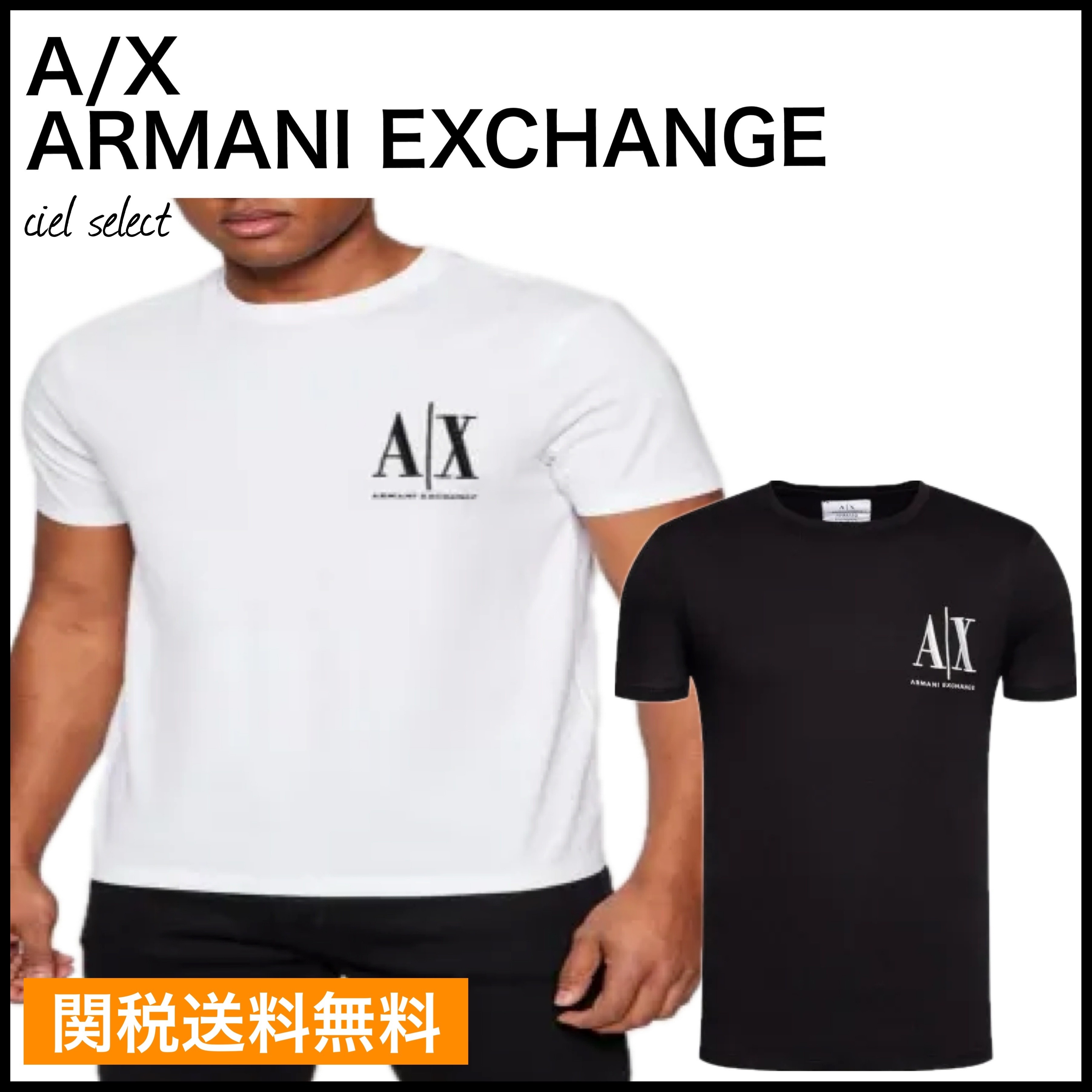 人気 Armani Exchange 8NZTPH-ZJH4Z シンプル ロゴ 半袖Tシャツ