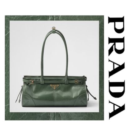 ミディアム ソフトルックスレザー ハンドバッグ PRADA(プラダ