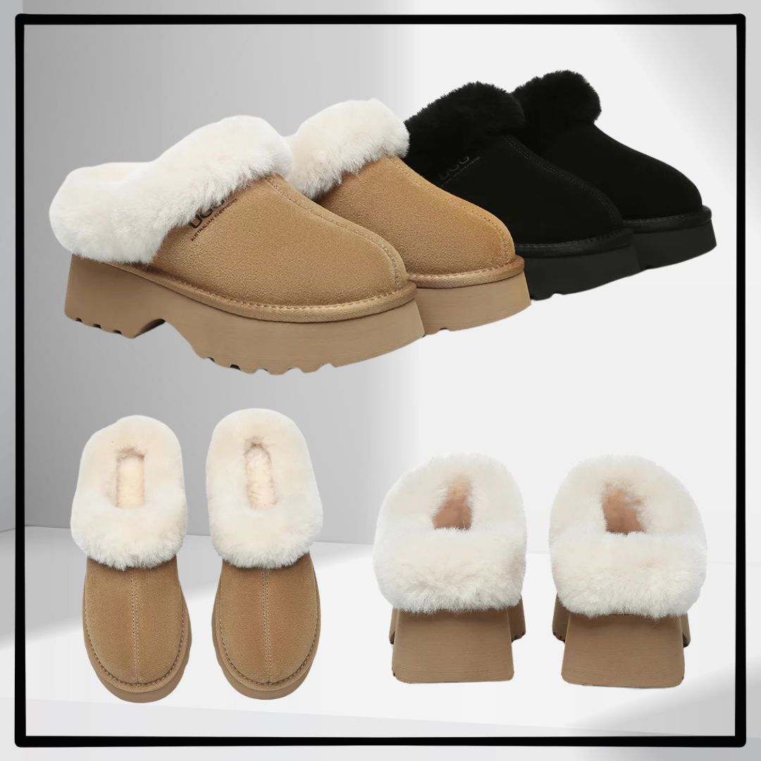 【UGG EXPRESS】Sheepskin Wool Ankle Chunky Platform Murray