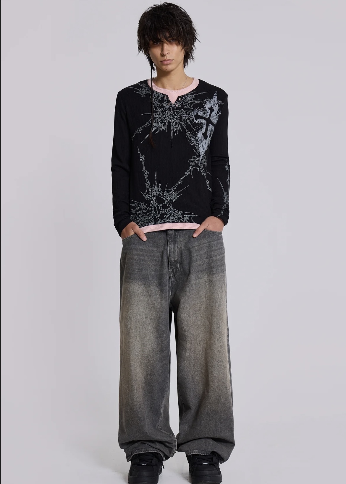 関送込★JADED LONDON★Dropout Double Layer トップス 関送込☆JADED LONDON☆Dropout Double Layer トップス