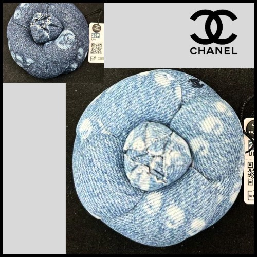 デニムブローチ☆ 国内発 25C CHANEL カメリア コサージュ