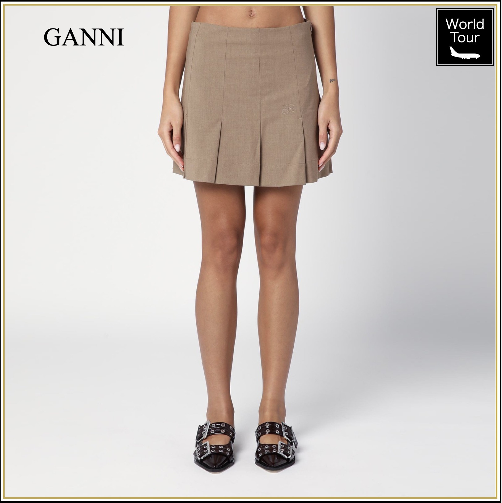 GANNI フリルデザイン ミニスカート