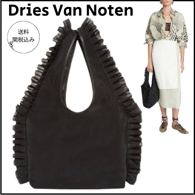 送料関税込【Dries Van Noten】フリル トートバッグ