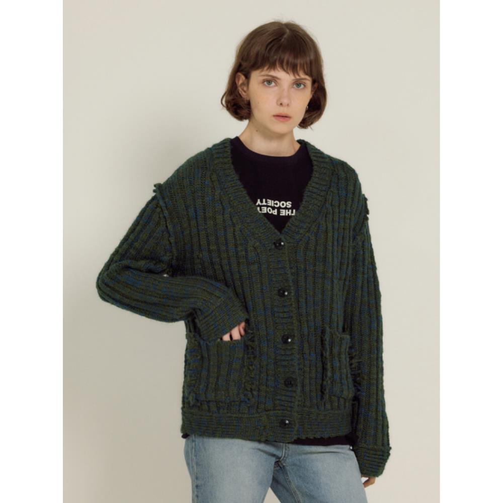 ◆Sienne◆ Jazz Fringe Cardigan Khaki S4FKN120