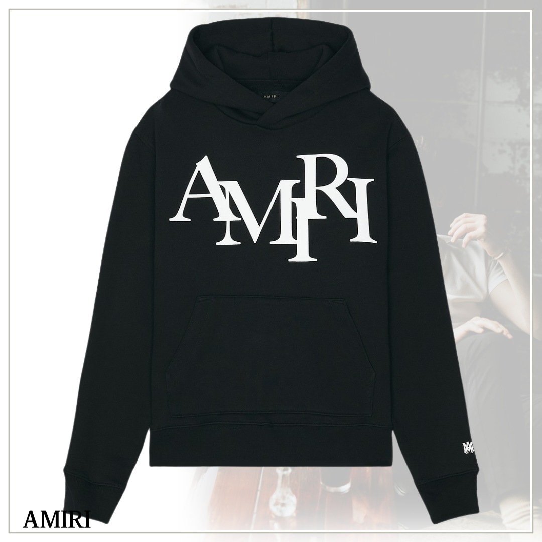注目商品【AMIRI】STAGGERED パーカー