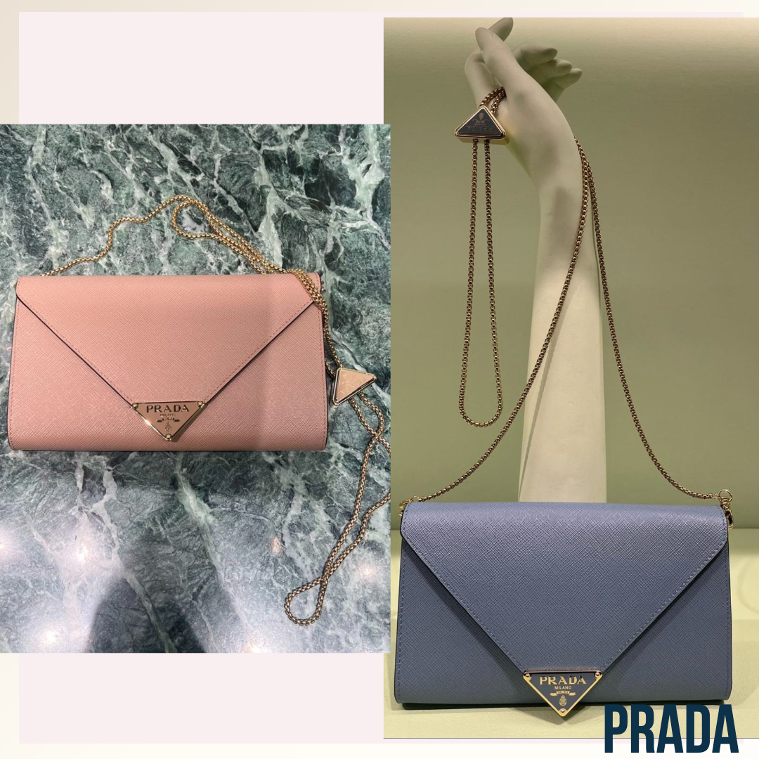 ウォレットにも《PRADA》サフィアーノレザーミニバッグ 4色