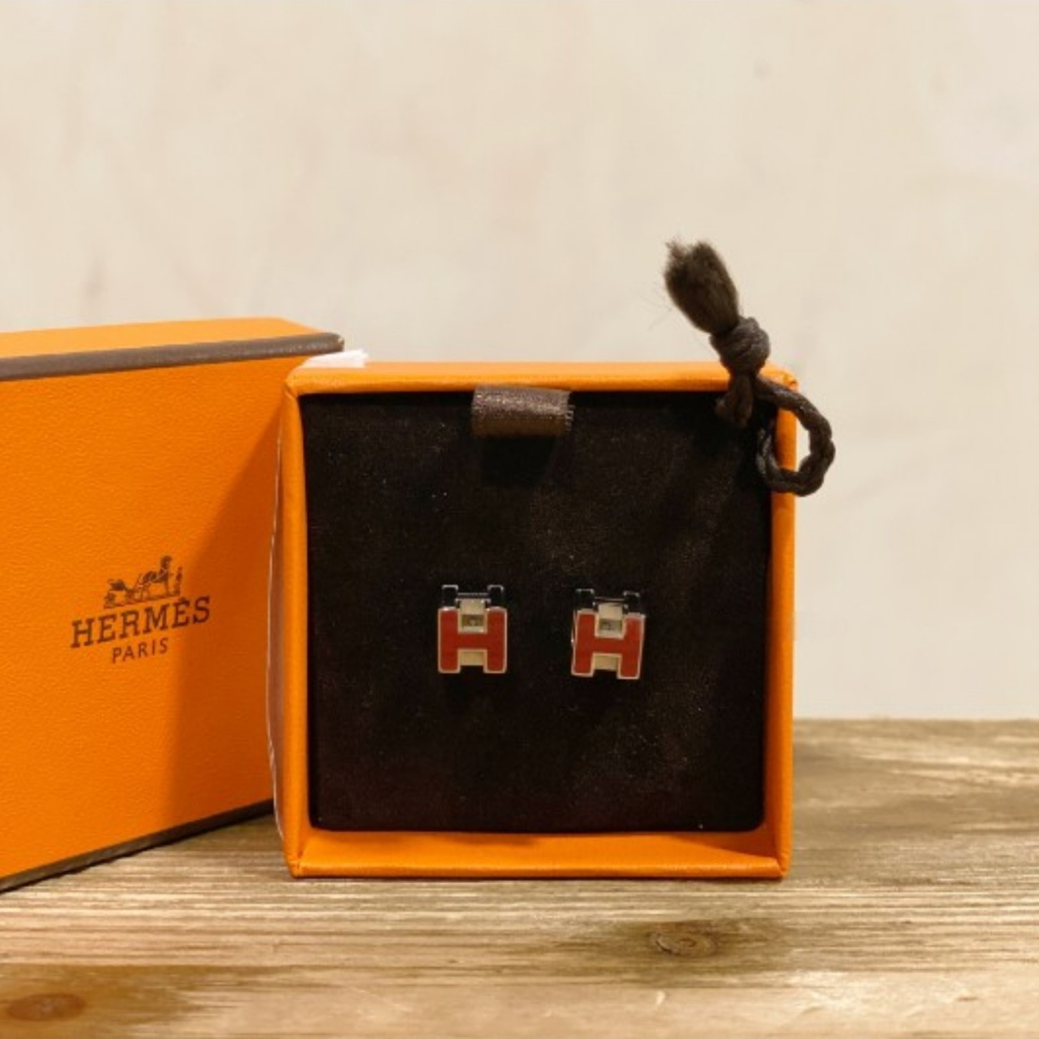 【Hermes】エルメス★earrings★h'cage ピアス★シルバー