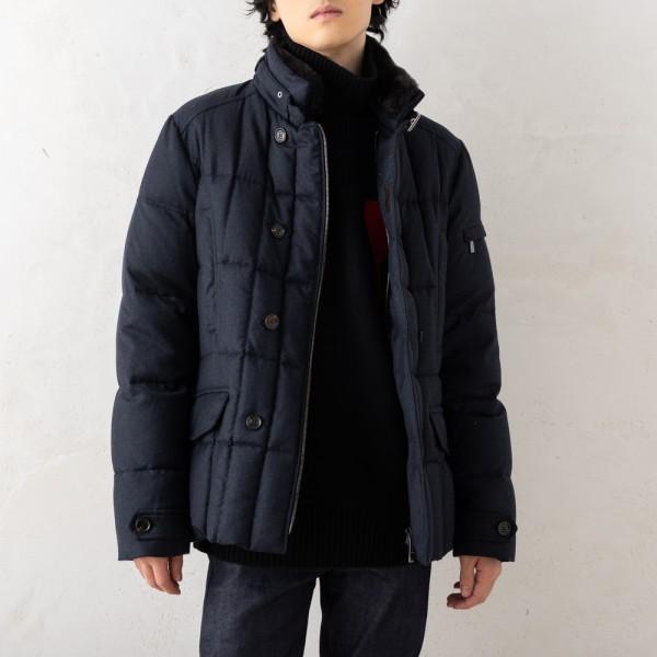 ダウンジャケット MOORER SIRO L V1980 BLU GREY