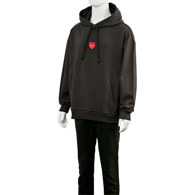 HUGO パーカー all-gender リラックスフィット 50530577-BLACK HUGO パーカー all-gender リラックスフィット 50530577-BLACK