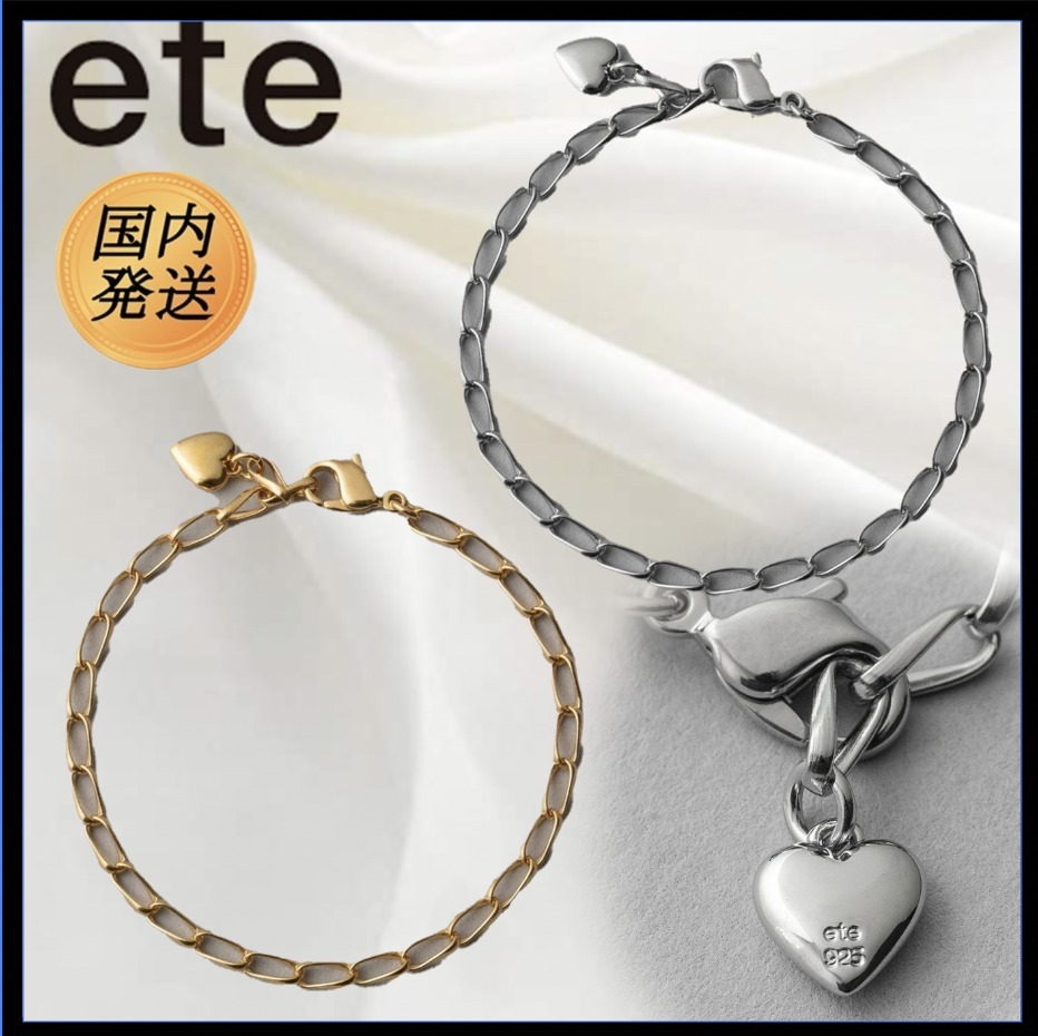 ギフトにも♪【国内発送★ete】ハート ブレスレット シルバー