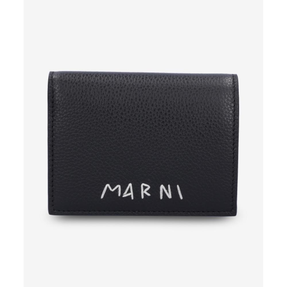 ◇MARNI◇ Logo Bifold Wallet Black PFMI0098U0P653300N99