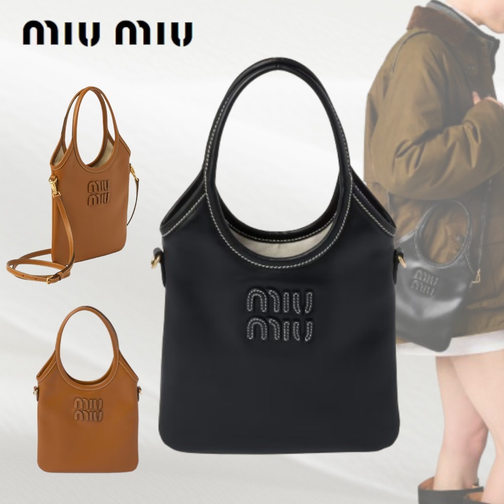 【MiuMiu】 アイビー レザー ハンドバッグ