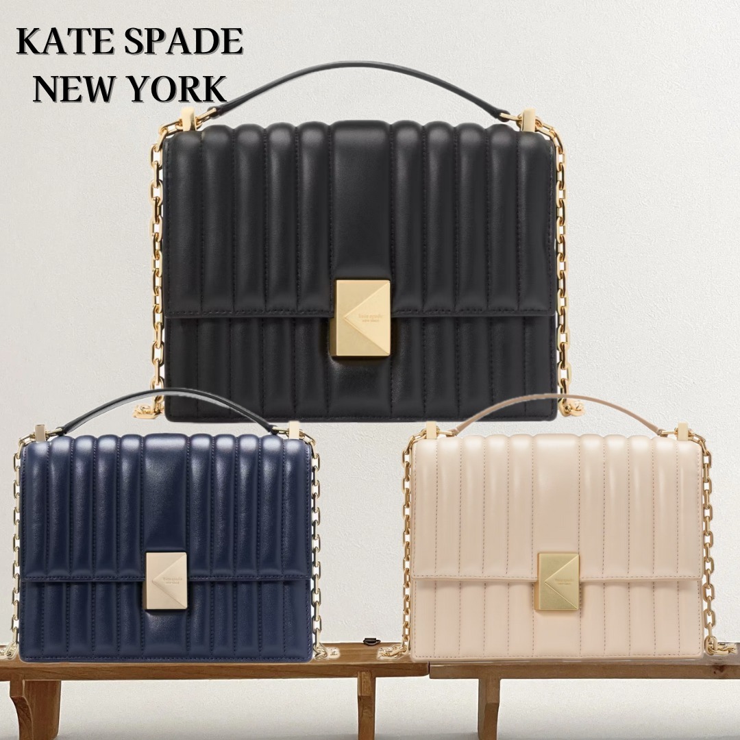 【国内発送】katespade＊Deco Quilted Chain Shoulder Bag