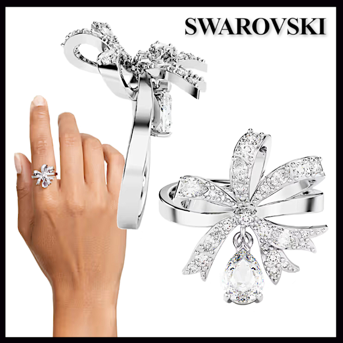 特価【Swarovski】Hyper ハイパー リング 指輪 リボン カクテル