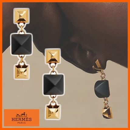 ブラック（黒）系 HERMES(エルメス) ピアス(レディース) - 海外