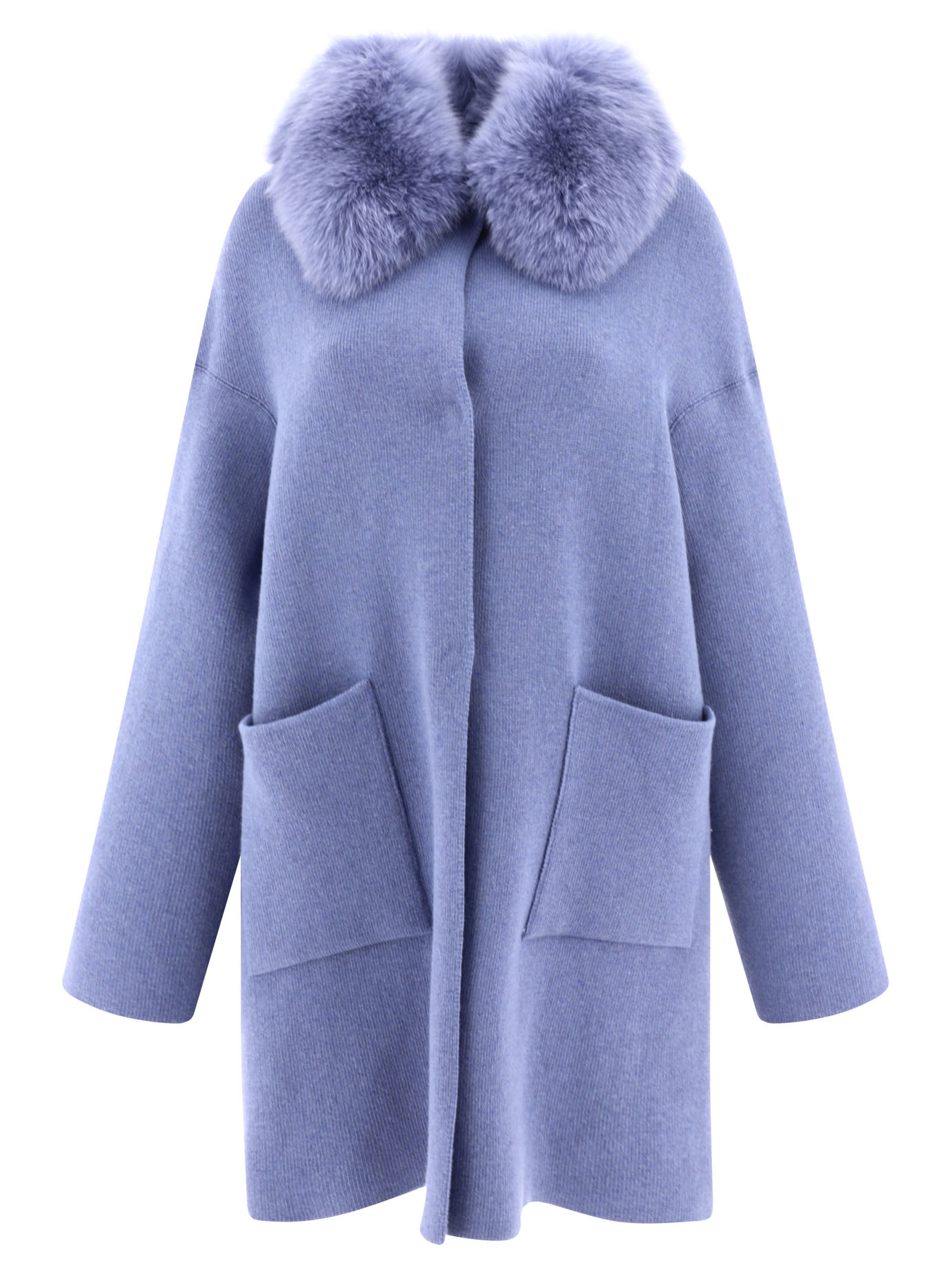 コート Giovi Wool and cashmere coat Light Blue