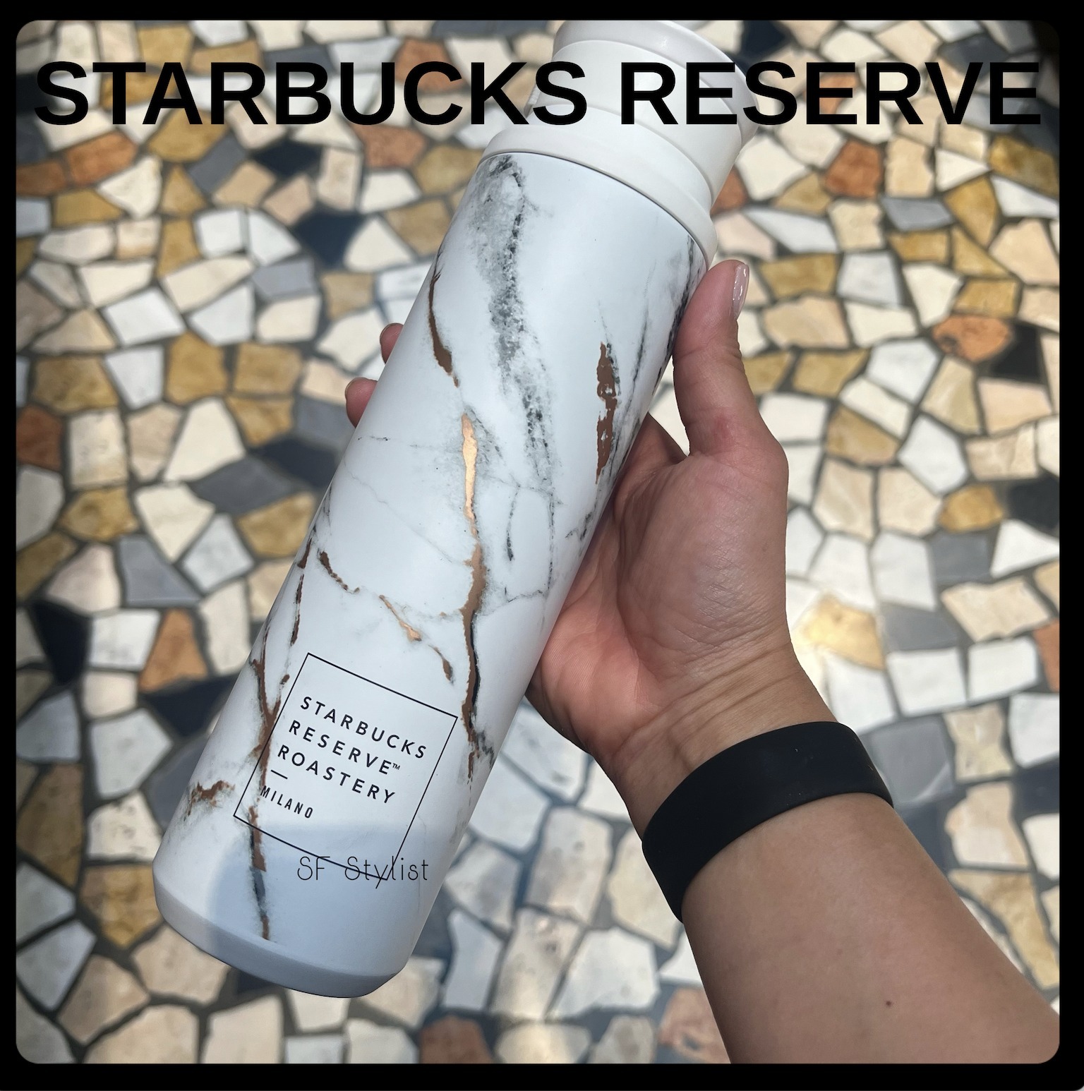 国内即発送★Starbucks Reserveミラノ限定 大理石柄 タンブラー