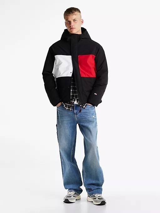 新作セール Tommy Hilfiger ロゴ Flag Logo Puffer Jacket ブルゾン